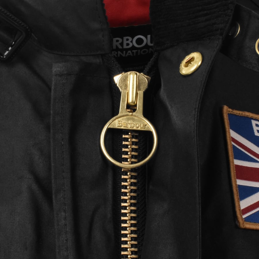 Barbour International Union Jack Jacket Black | Mainline Menswear